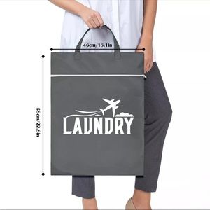 2 Pcs Large Travel Laundry Bag Washable Waterproof Wet Dry Bag Dirty Clothes